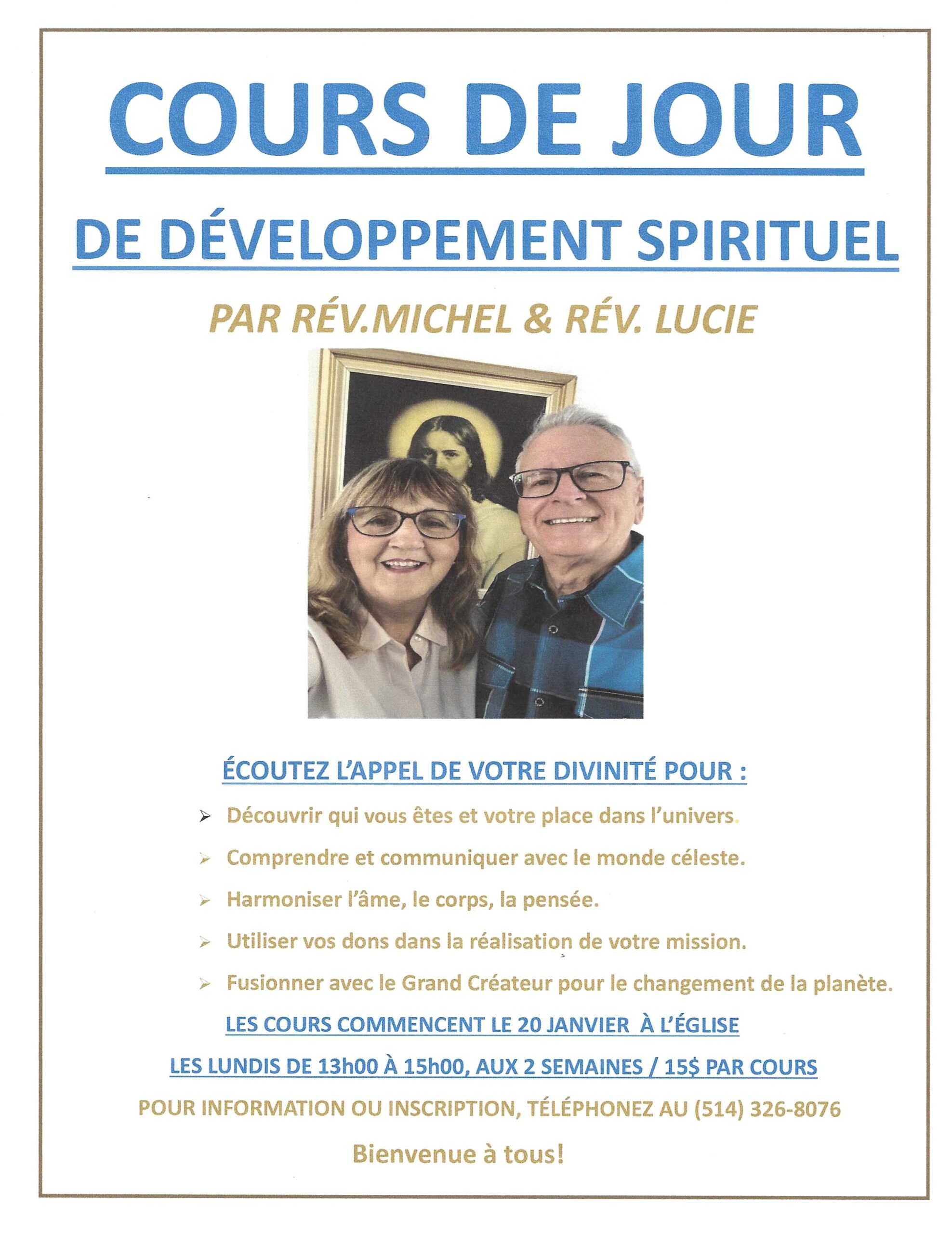 Cours de Michel & Lucie, janvier 2025